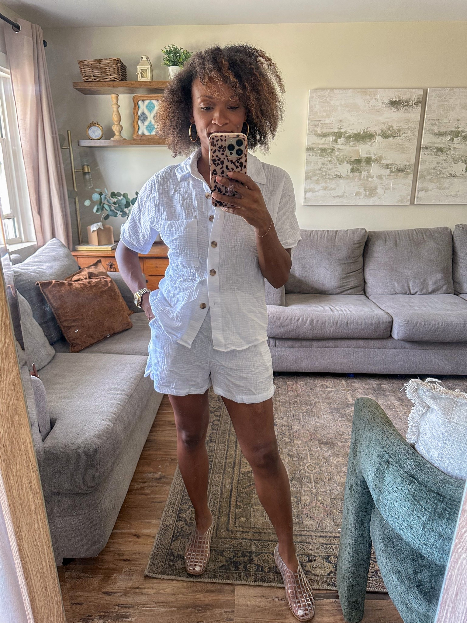 All white short set perfect for Memorial Day or just Spring/Summerr