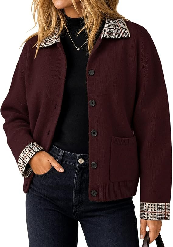 CiCiBird Womens Fall Button Down Knit Cardigan Jacket | Amazon (US)