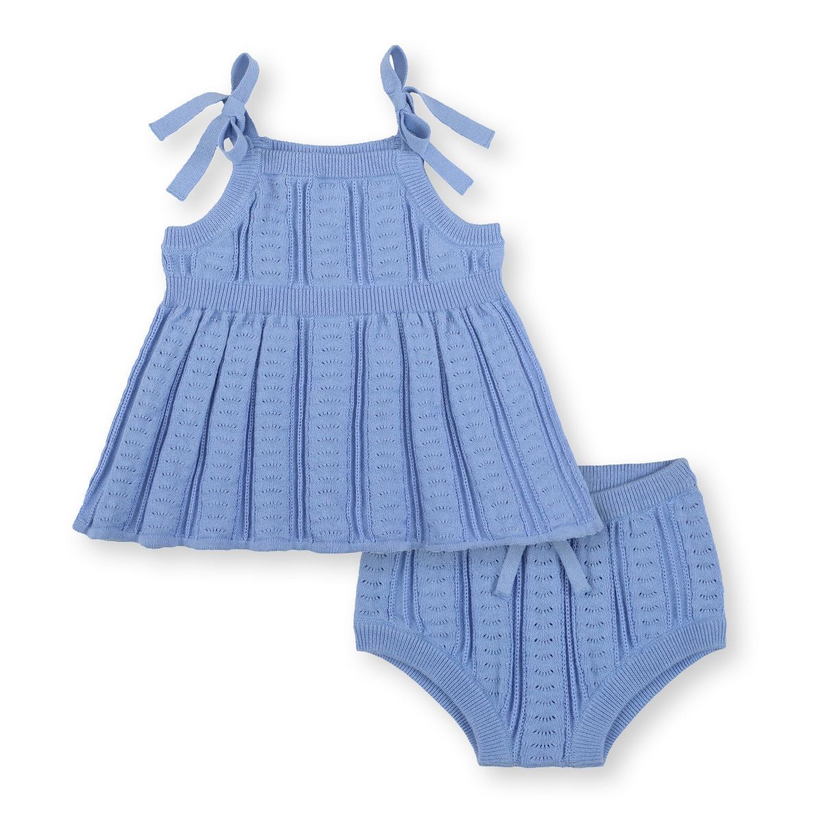 Hope & Henry Baby Swing Tank Sweater Set (Cornflower Blue Pointelle Set, 0-3 Months) | Target
