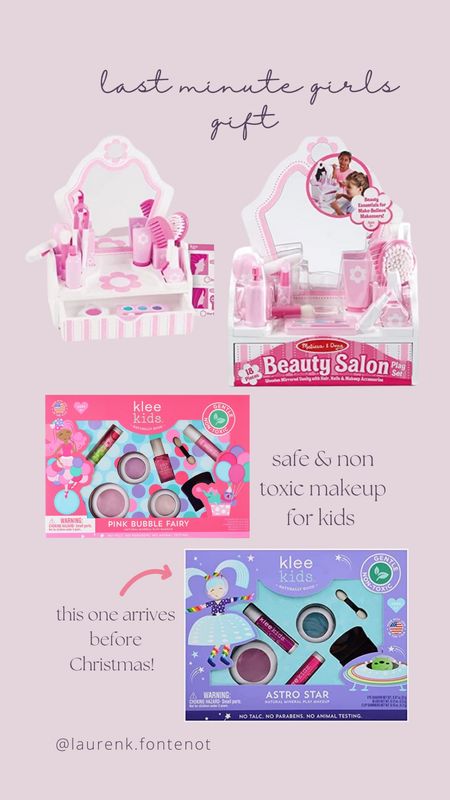 My little girl lovesss playing in my makeup, so I wanted to get her something that was a better option for her. I found the Klee kids makeup that’s safe and non toxic! And got this play salon set to go with it to put the makeup in! Have Target price match it to Amazon! 

#LTKGiftGuide #LTKHoliday #LTKunder50