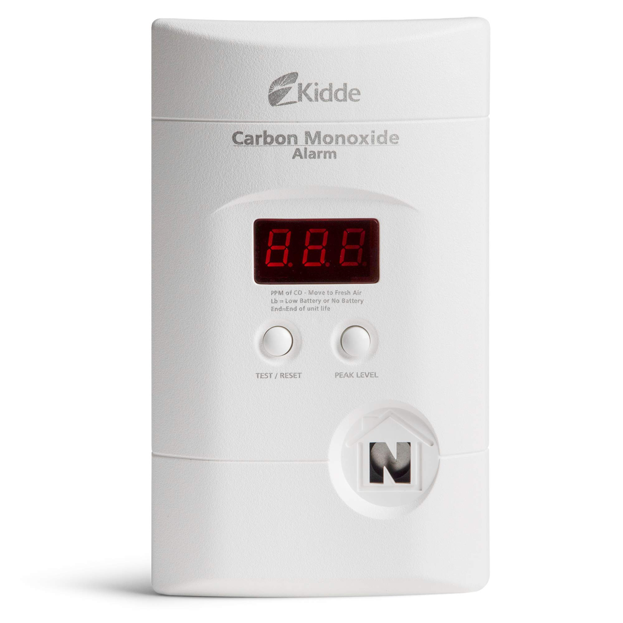 Kidde Carbon Monoxide Detector, Plug In Wall with 9-Volt Battery Backup, Digital LED Display | Amazon (US)