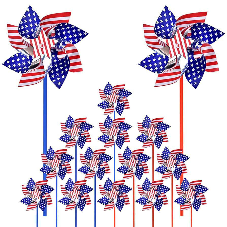 4th of July Decorations for Home Outdoor Patriotic Pinwheels, Memorial Day Decorations Fourth of ... | Amazon (US)