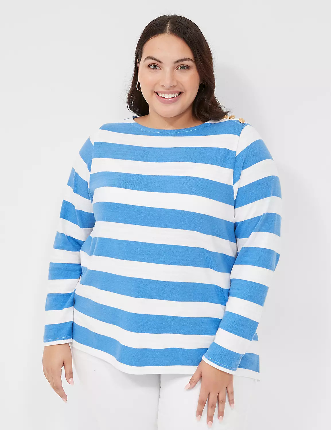 Long-Sleeve Boatneck Top | LaneBryant | Lane Bryant (US)