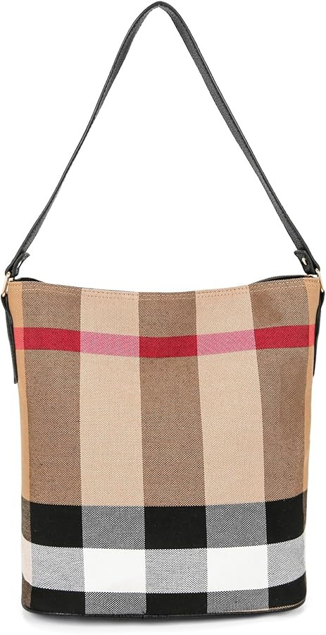 JOTHIN Tote Bag for Women Designer Handbags Canvas Plaid Purses and Handbags Bucket Bag Shoulder ... | Amazon (US)