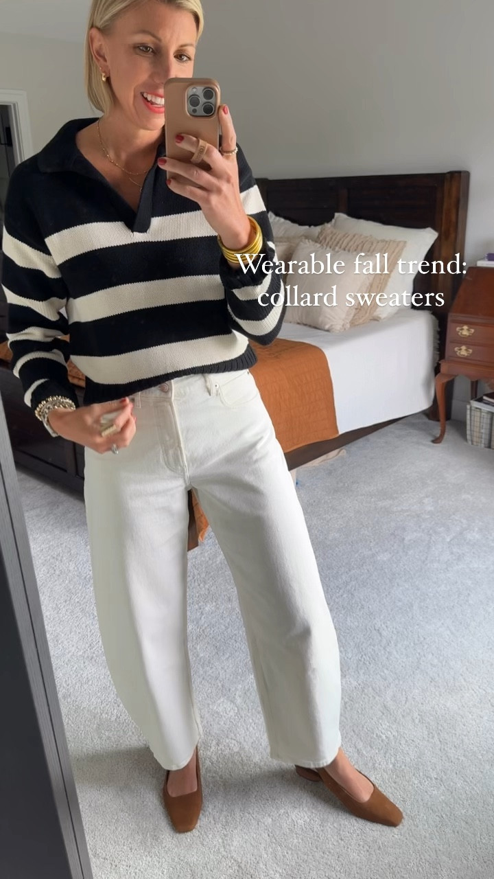 A collared sweater is a huge trend for fall that I love for the classic fit. This 100% cotton option is perfect to wear now, in the air conditioning and later this fall! 

#LTKStyleTip #LTKxNSale #LTKOver40