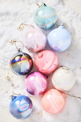 4" Shining Ball Ornaments, Set of 9 | Anthropologie (US)