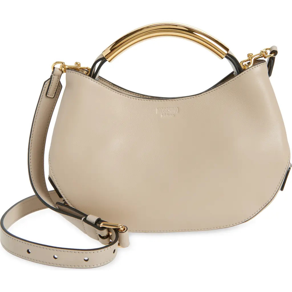 Moschino Handle Me Leather Crossbody Bag in Rope at Nordstrom | Nordstrom