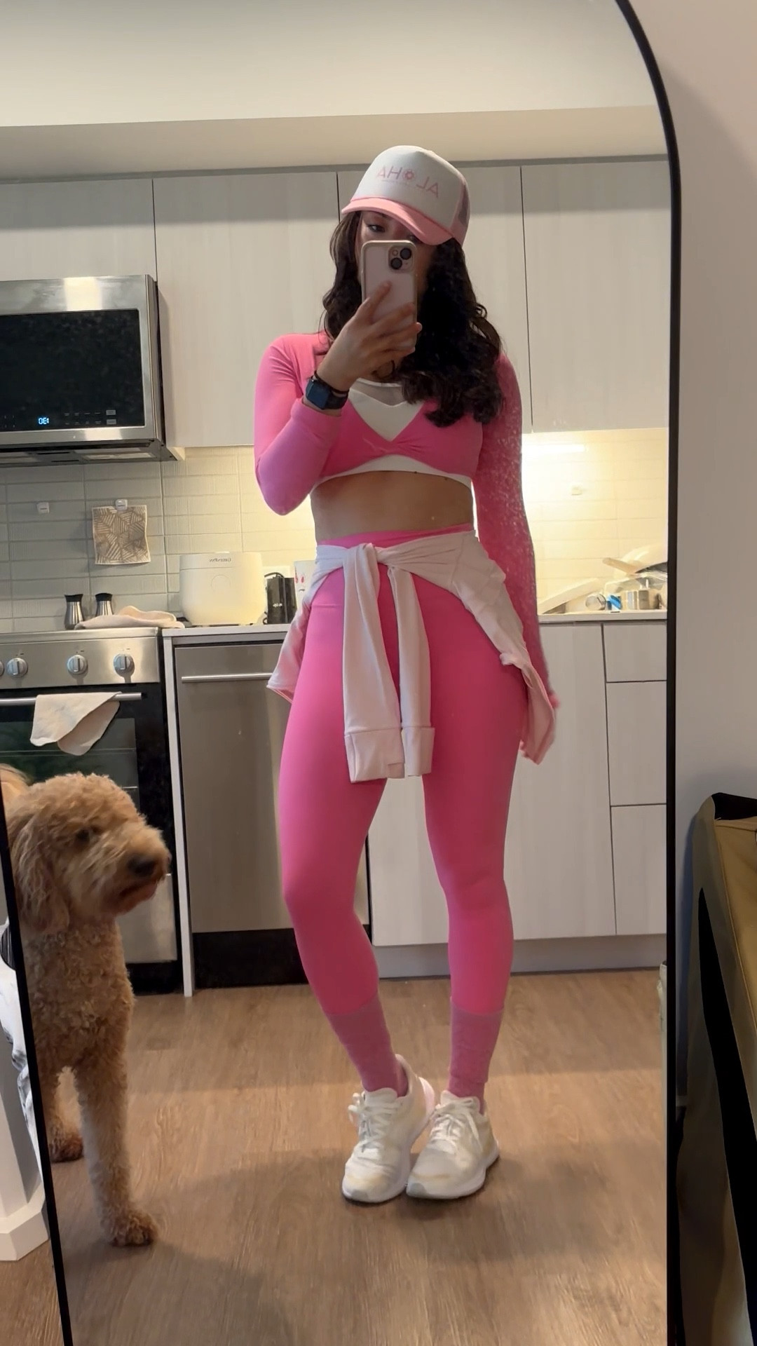 Pink Pilates princess outfit.  I love layering shades of pink for a fun athleisure look.  Ready to go workout!  💖

#LTKActive #LTKStyleTip