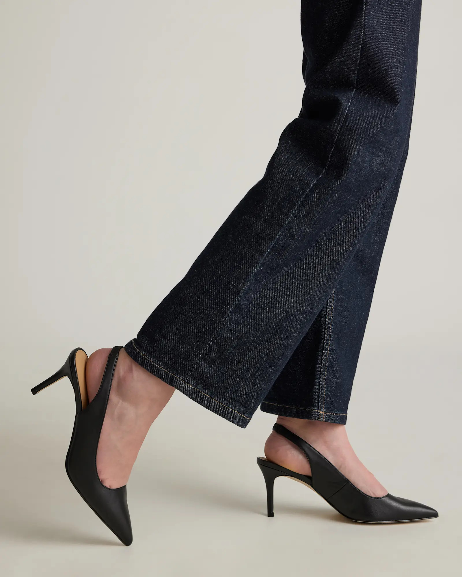 Italian Leather Slingback 75mm Heel | Quince