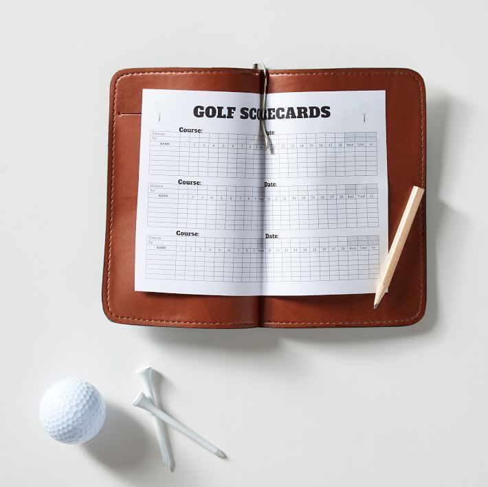 Gentleman's Leather Golf Score Card Holder | Mark and Graham