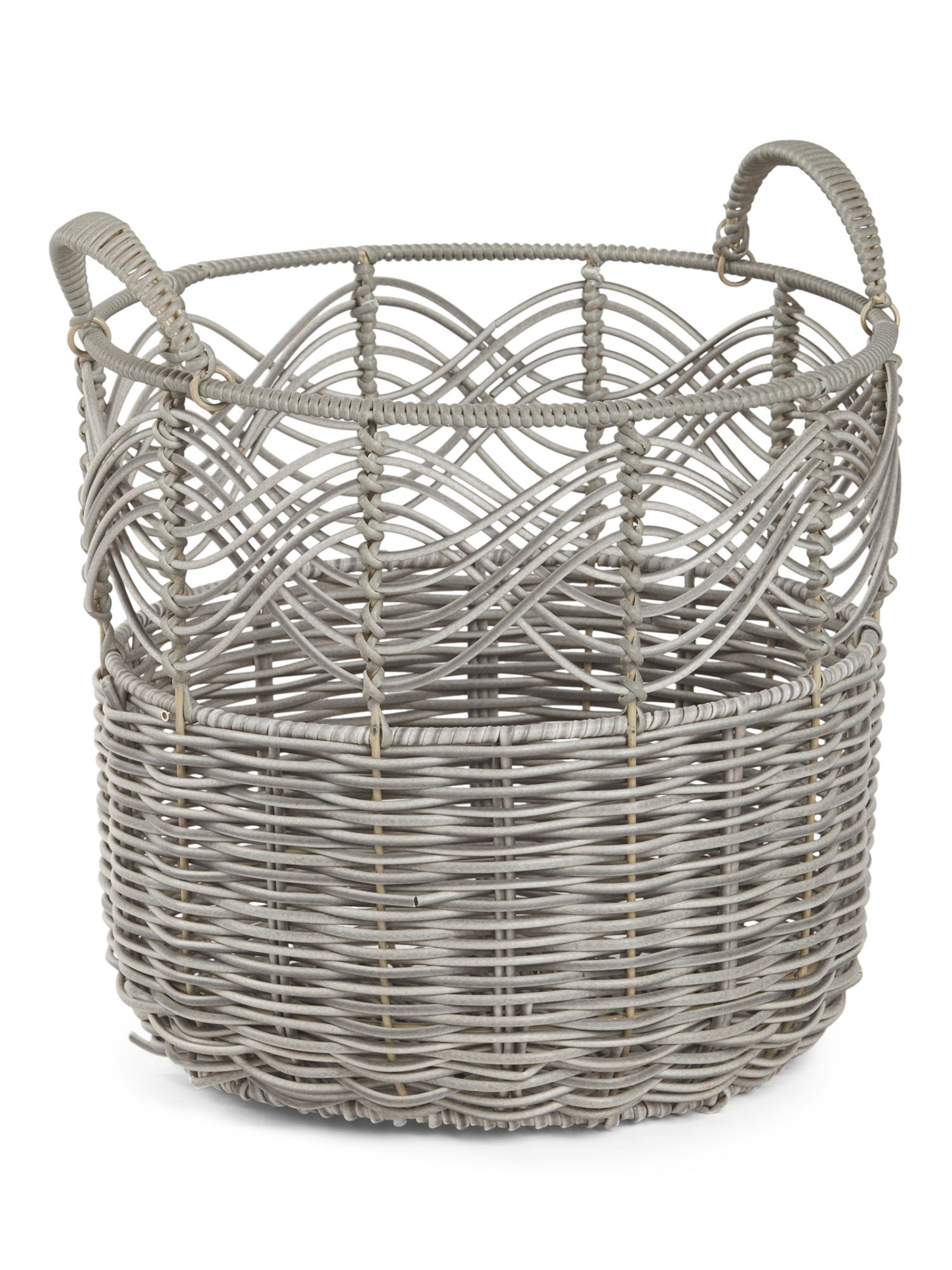 Small Round Basket With Handles | TJ Maxx