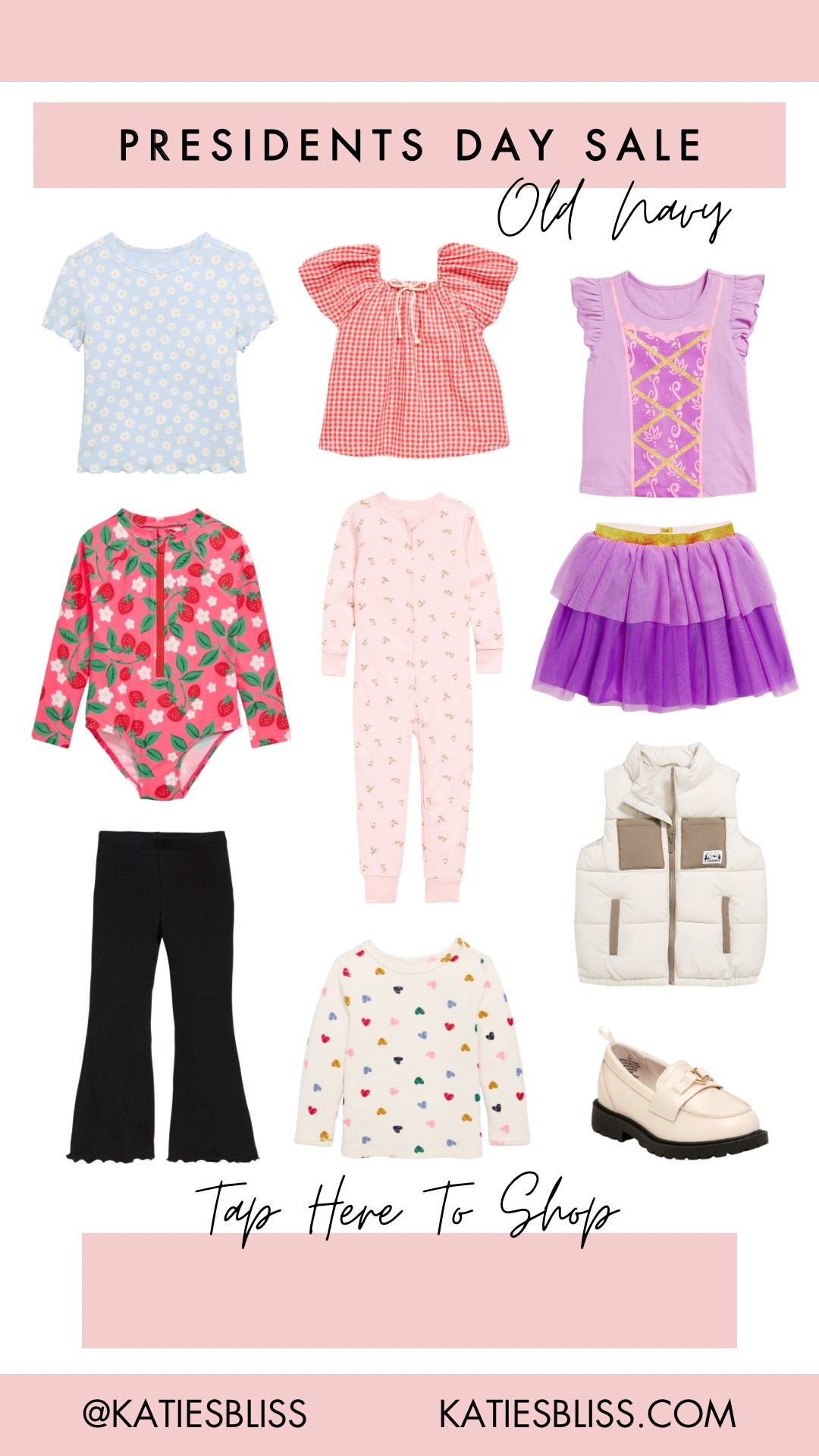 Presidents Day Sale  ✨ old navy extra 20% off everything 

Sale Alert. Deals. Markdowns. Seasonal. Long weekend sale. Toddler girl. Kids. Princess. Swim. Pajamas


#LTKSaleAlert #LTKKids
