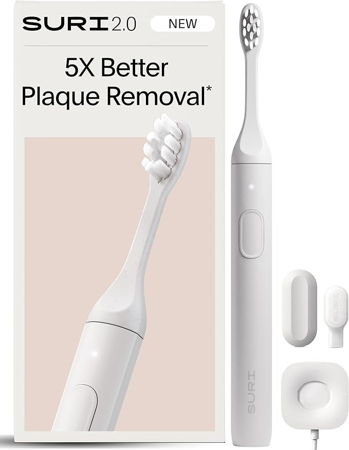 SURI 2.0 New Sonic Electric Toothbrush with Pressure Sensor | 1 Month+ Battery | Electric Toothbr... | Amazon (US)