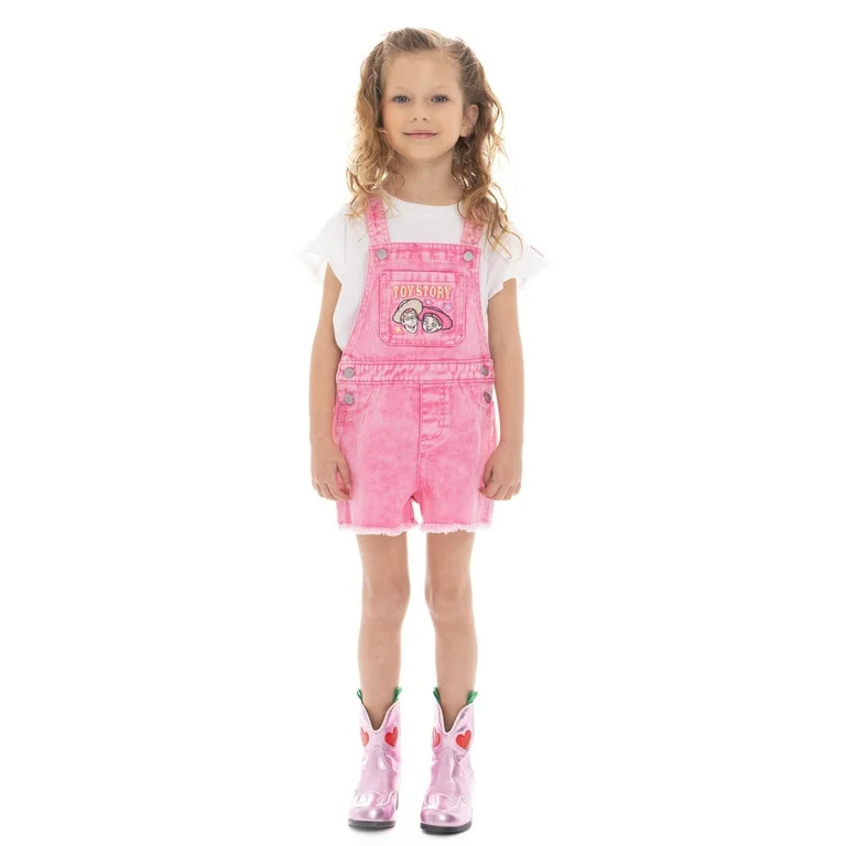 Disney Toddler Girl Toy Story Western Shortall and Flutter Sleeve Tee Set, 2-Piece, Sizes 12M-5T | Walmart (US)