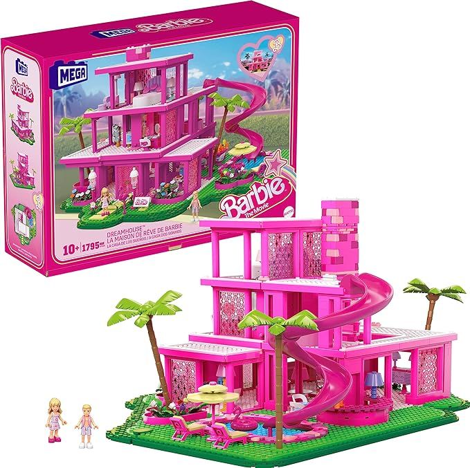 Mattel MEGA Barbie The Movie Building Toys for Adults, DreamHouse Replica with 1795 Pieces, Barbi... | Amazon (US)