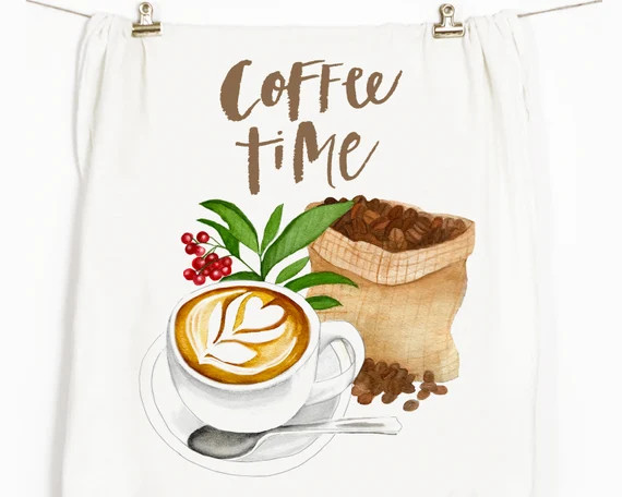 Coffee Tea Towel Flour Sack Towel Coffee Lover | Etsy | Etsy (US)