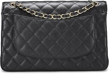 Amazon.com: Chanel, Pre-Loved Black Quilted Caviar New Classic Flap Jumbo, Black : Luxury Stores | Amazon (US)
