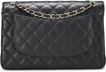 Amazon.com: Chanel, Pre-Loved Black Quilted Caviar New Classic Flap Jumbo, Black : Luxury Stores | Amazon (US)