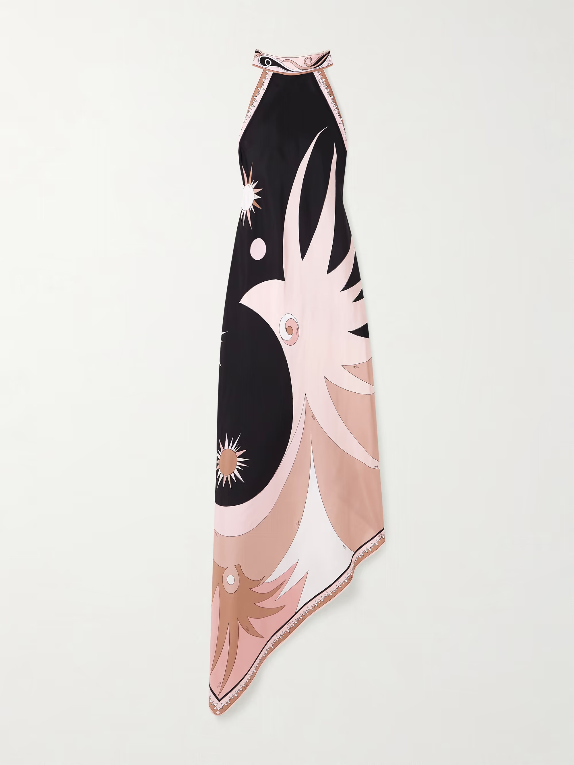 Open-back silk-twill halterneck midi dress | NET-A-PORTER (UK & EU)