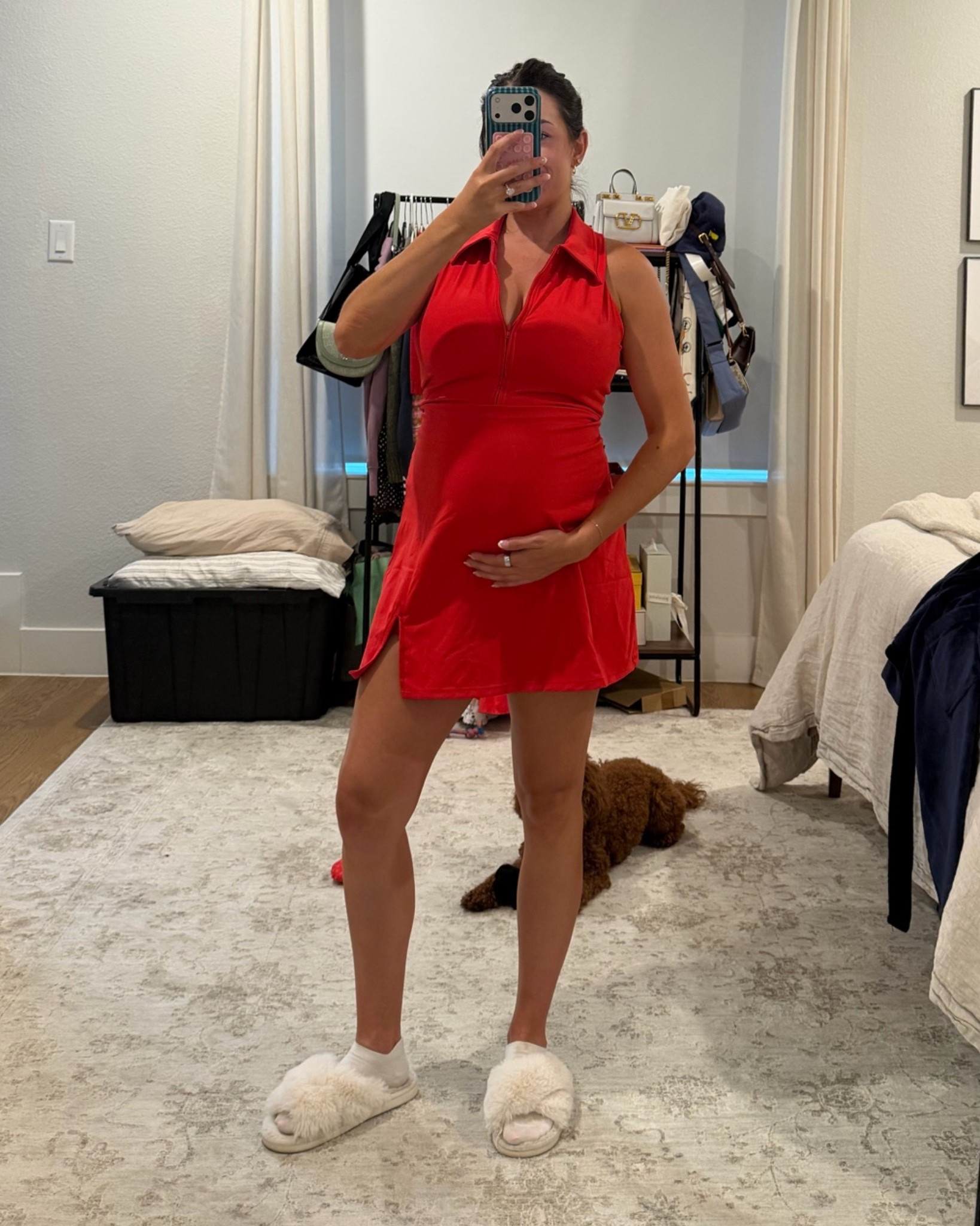 Amazon red athletic dress, sized up to a Medium for the bump 

active dress, workout dress, golf dress

#LTKActive #LTKBump #LTKPetite