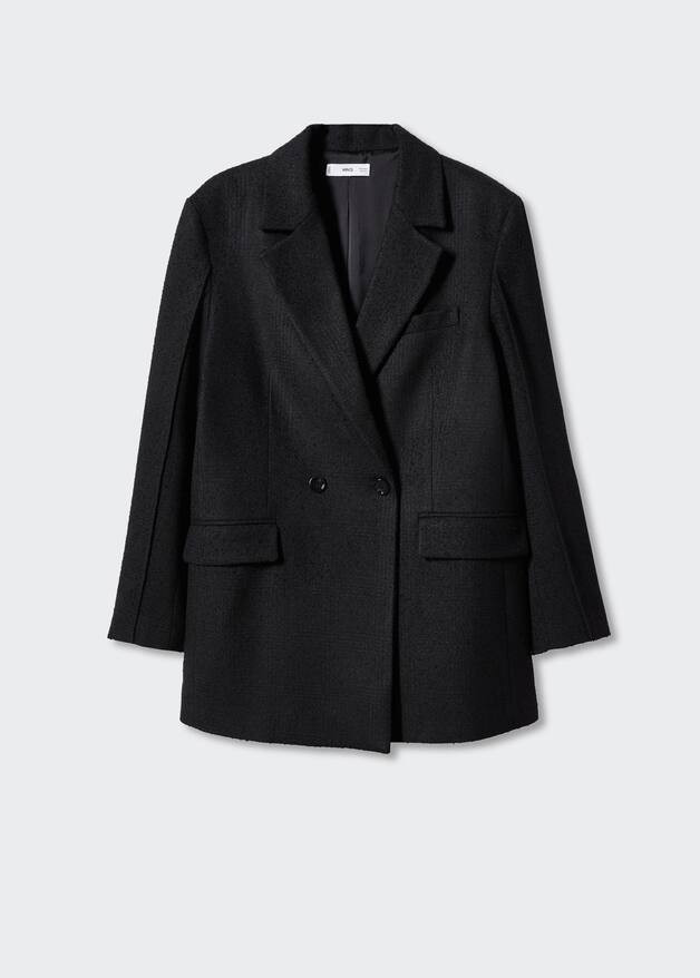 Patterned suit blazer -  Women | Mango United Kingdom | MANGO (UK)