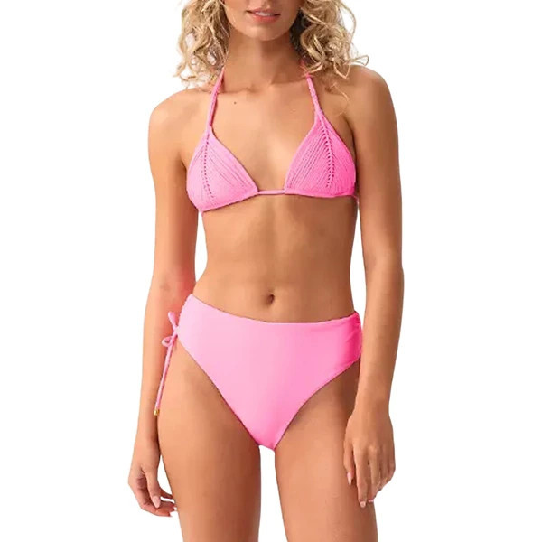 Women's PQ Swim Ruched High Waist Swim Bottoms Contemporary Medium Vivid Pink | Scheels