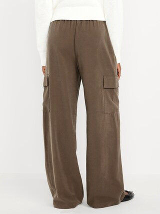 Extra High-Waisted Drapey Cargo Super Wide-Leg Pants | Old Navy (US)