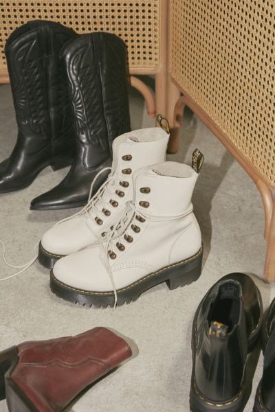 Dr. Martens Leona Temperley Boot - White 10 at Urban Outfitters | Urban Outfitters (US and RoW)