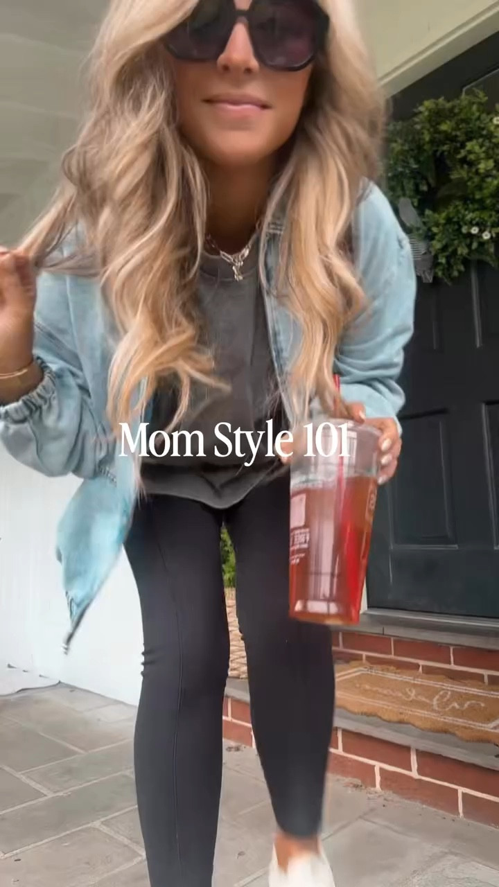 Give me a comfy tee, leggings, and a jean jacket and I can conquer any day🙌🏼 
Just say WANT and I’ll send this look over to you! The tees come in a 3 pack and the jacket is so good for Spring!
#momstyle #momswithstyle #momoutfit #comfystyle #springoutfit

#LTKmomlife #LTKootd #LTKSaleAlert