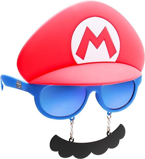 Sun-Staches Nintendo Official Mario Sunglasses, UV400 Costume Accessory, Red Mask One Size Fits M... | Amazon (US)