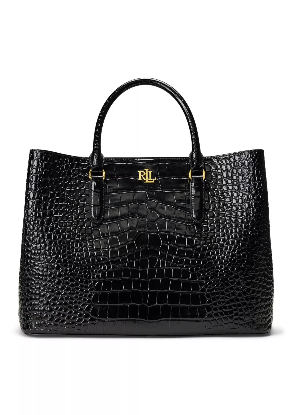 Embossed Leather Large Marcy Satchel | Belk