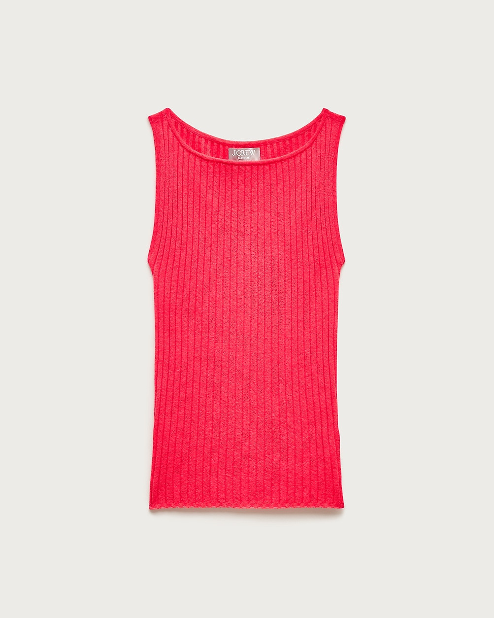 Featherweight cashmere boatneck ribbed tank top | J. Crew US