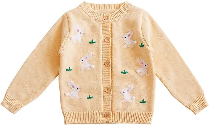Easter Outfit Toddler Boy Girl Rabbit Bunny Sweater Top Coat Little Girl Hoodie | Amazon (US)