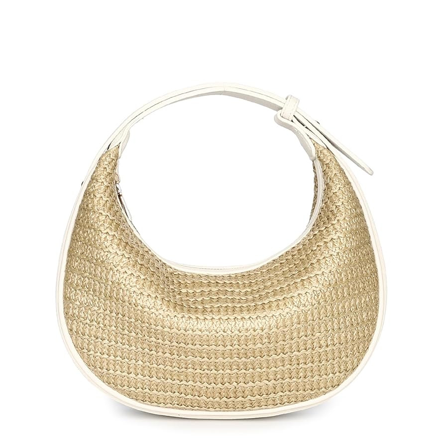 Herald Straw Crossbody Bag for Women Beach Woven Hobo Handbag Summer Chic Crescent Shoulder Purse... | Amazon (US)