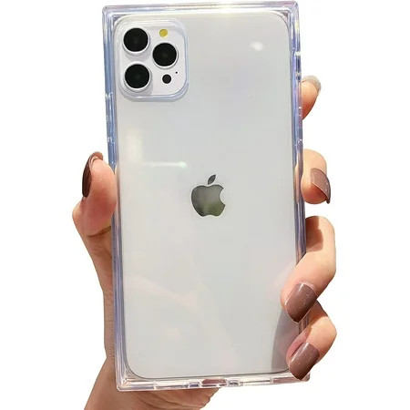 Square Cases Reinforced Corners TPU Cushion Crystal Clear Slim Cover Shock Absorption TPU Silicone C | Walmart (US)