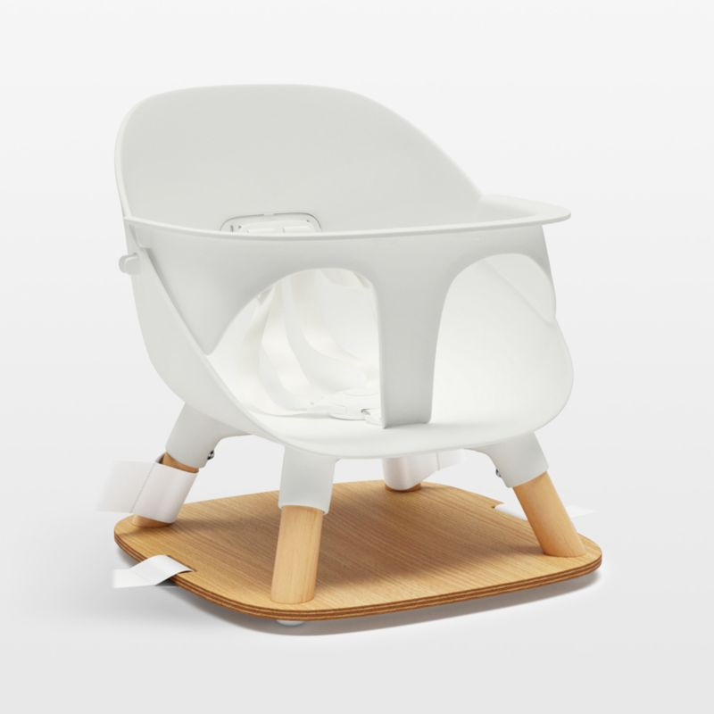 Lalo The Booster Toddler Coconut White Booster Seat + Reviews | Crate & Kids | Crate & Barrel