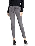 Lee Women's Sculpting Slim Fit Skinny Leg Jean, Gray Saloon with Button Fly Front, 0 Long | Amazon (US)