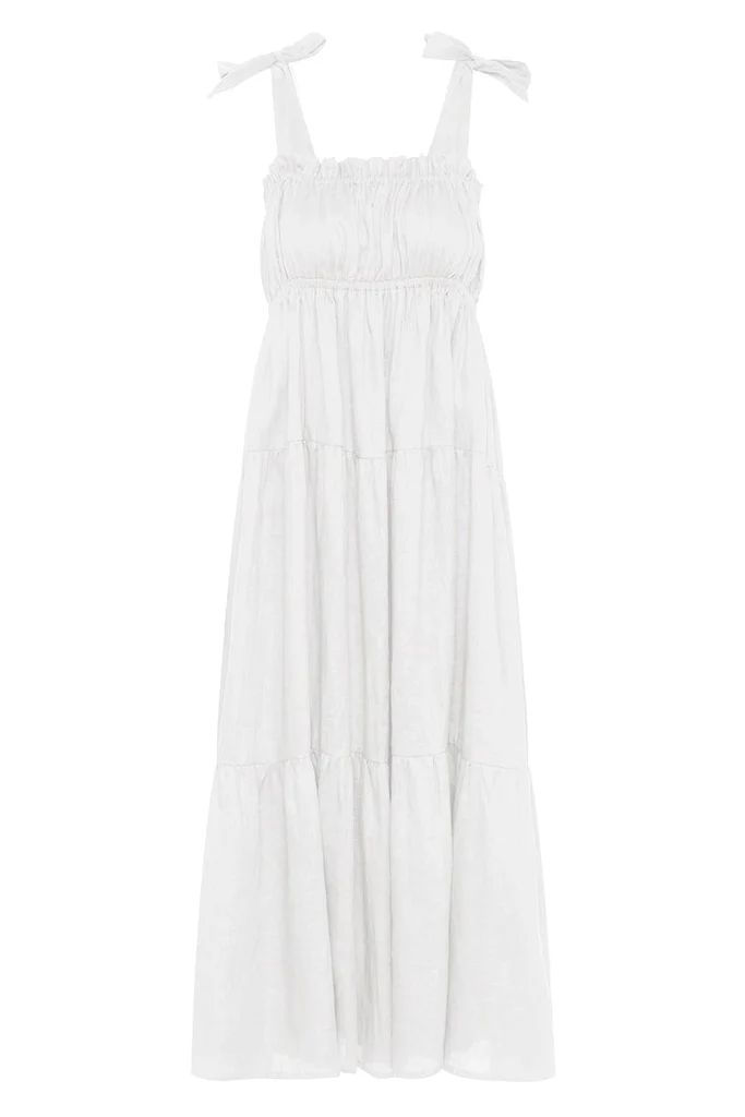 Bellamy Midi Dress White | Faithfull (AU)