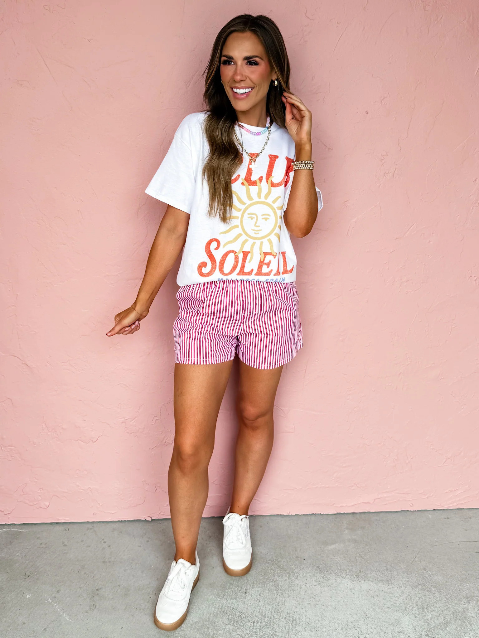 Out Of The Box Striped Boxer Shorts-Red Small | Ruthie Grace