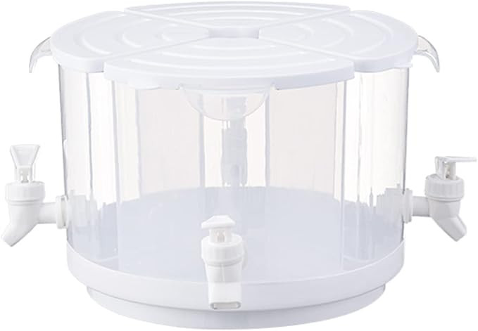 5.5 L Rotating Beverage Dispenser for Fridge 4 in 1 Cold Kettle with Lid and Faucet Plastic Drink... | Amazon (US)