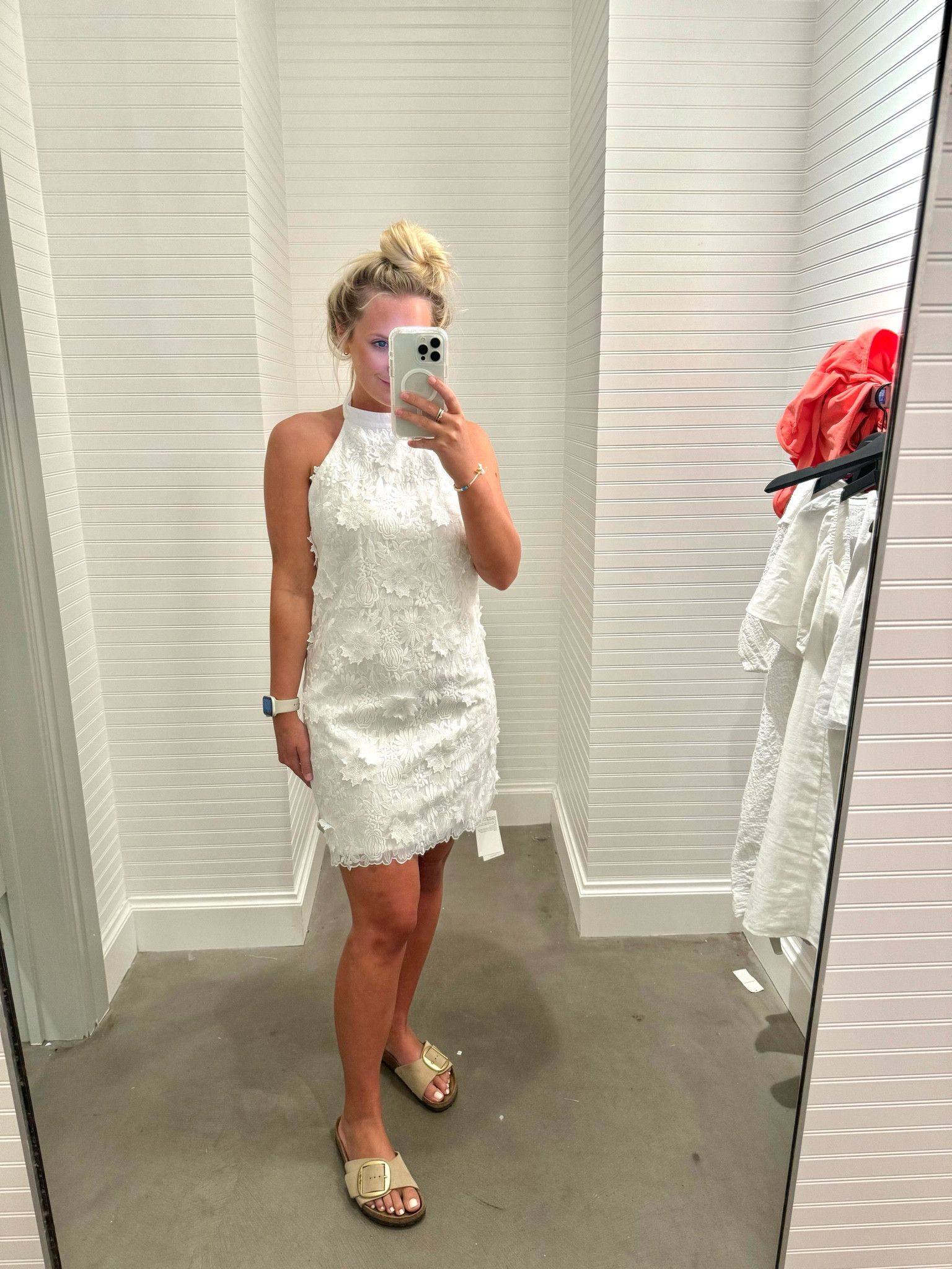 Cutest white dress ever 

Bride Floral Lace Halter Neck Open Back Wedding Wear Bridal Shower Bachelorette Casual 

#LTKWedding