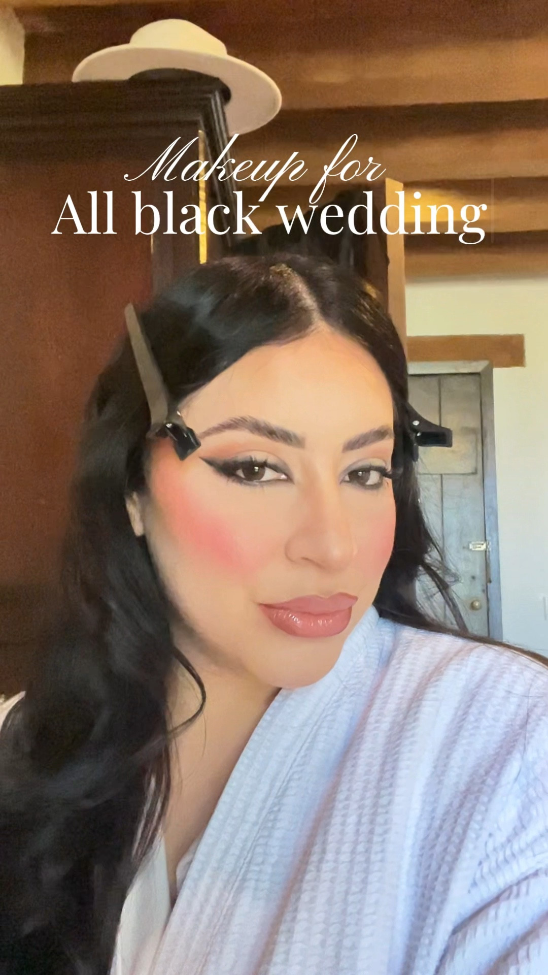 Makeup details for all black wedding 🤍🖤