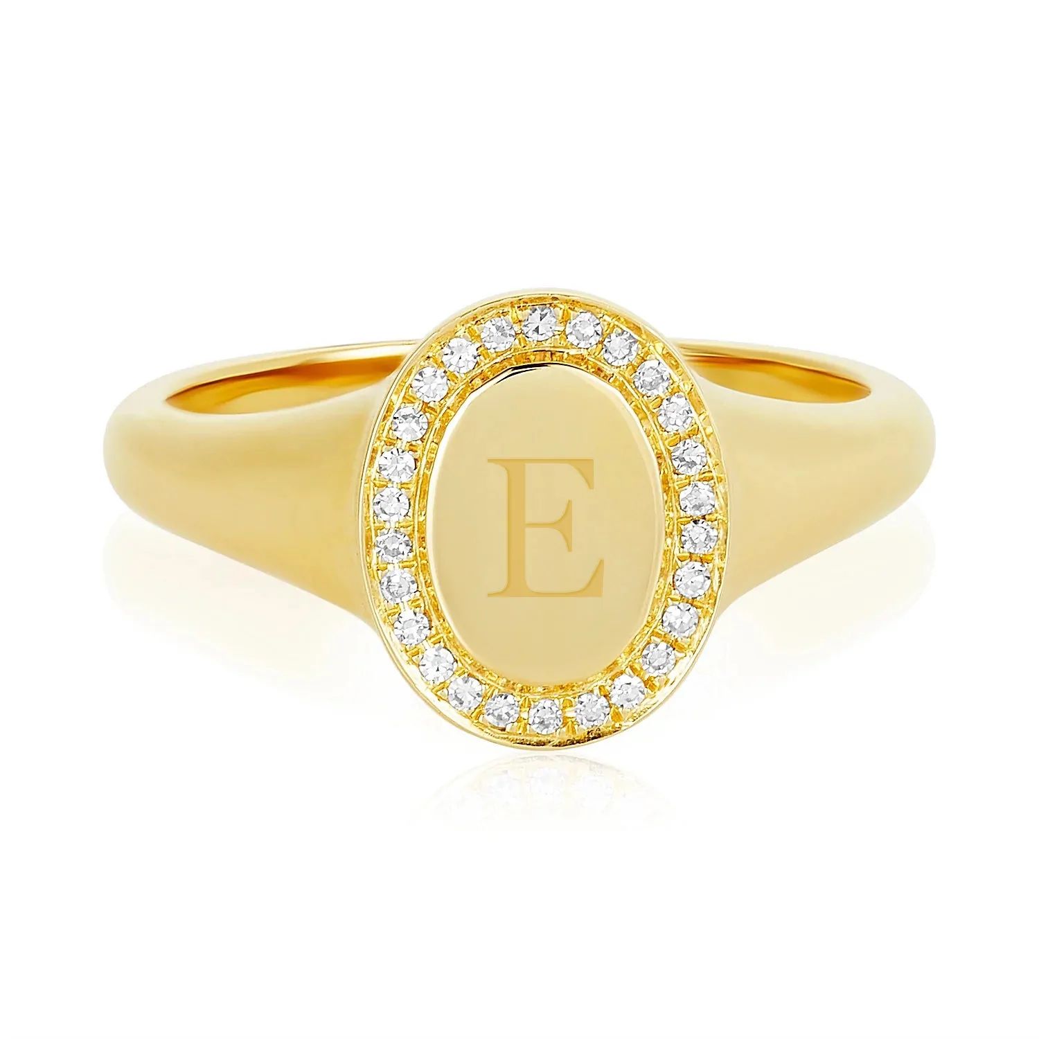 Diamond Signet Ring | LINDSEY LEIGH JEWELRY