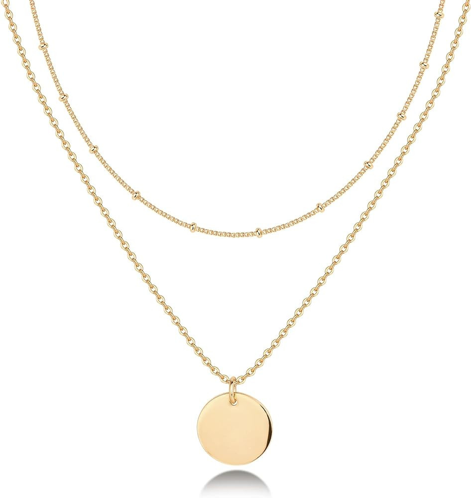 PAVOI 14K Gold Plated Layering Necklaces | Stylish Minimalist Design Pendant Necklaces | Butterfl... | Amazon (US)