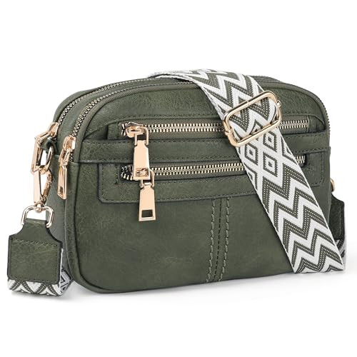 TANTOMI Crossbody Bags for Women, 6-Pockets Cross Body Purse, Vegan Leather Handbags Shoulder Bag for Travel, Gifts for Women | Amazon (US)