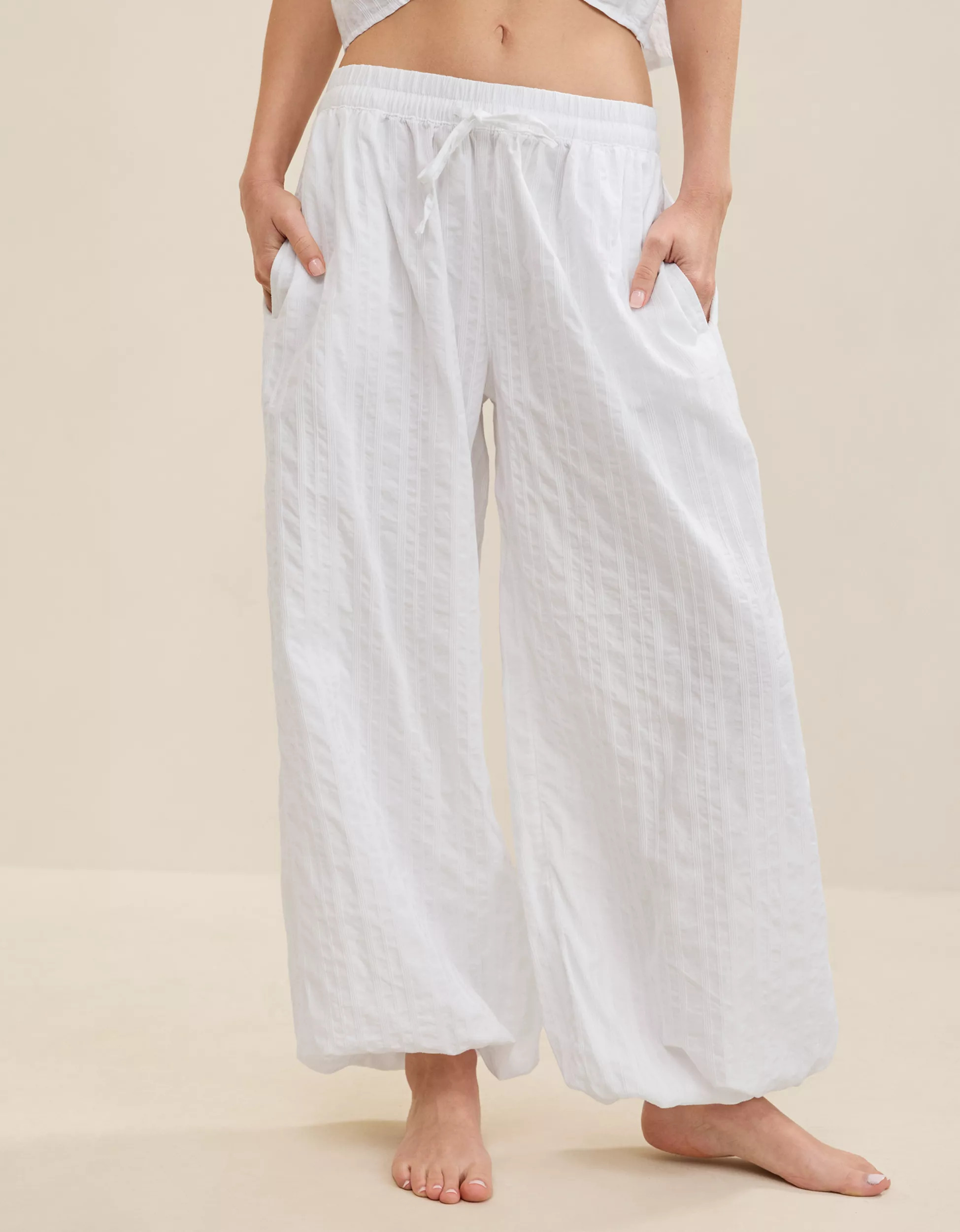 Aerie Seersucker Balloon Pant | Aerie