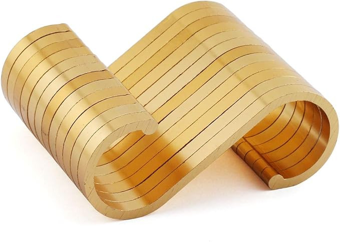 12PCS Space Aluminum S Hook Flat S Shape Bathroom Kitchen Railing S Hanger Multi-Purpose Spoon Pa... | Amazon (US)