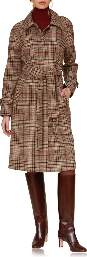 Avec Les Filles Plaid Belted Longline Coat | Nordstrom | Nordstrom