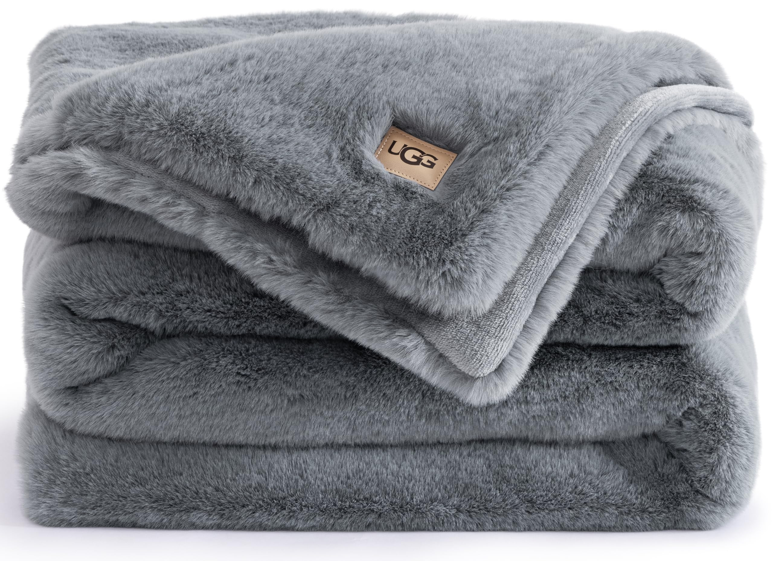 UGG Plush Faux Fur Throw Blanket Reversible Medium Weight Luxury Soft Throw Blankets for Bed or C... | Amazon (US)