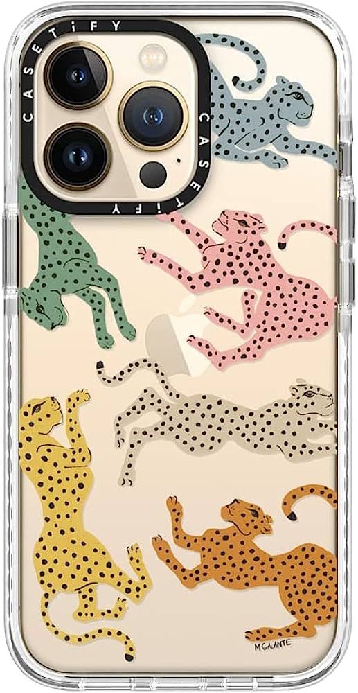 CASETiFY Impact Case for iPhone 13 Pro - Rainbow Cheetah by Megan Galante - Clear Frost | Amazon (US)